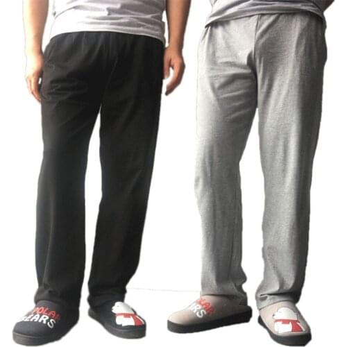 Mens Lounge Pants Soft 100%cotton Sleep Bottoms long trousers Loose Casual Pajamas Summer Homewear