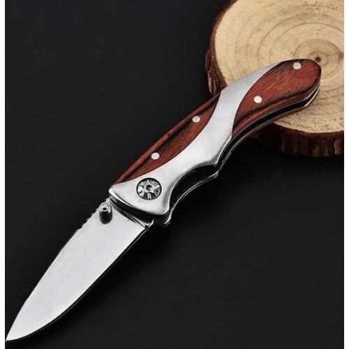 Stainless steel folding knife self-defense army knife outdoor high hardness folding knife short sharp outdoor knife fruit knife