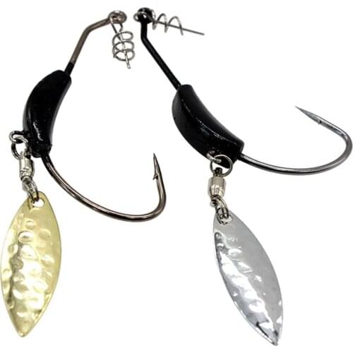 Lead Weight Crank Fishing Soft Worm Hook Fish Tackle HookIron Sequins Crank Fishing Soft Worm Hook Fish Tackle Accessory