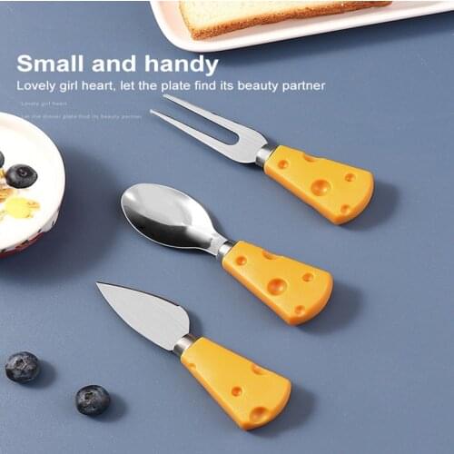 1piece Creative Lovely Cheese Spoon Cartoon Stainless Steel Knife Fork Spoon Dessert Fruit Cake Decorating Kitchen Accessories