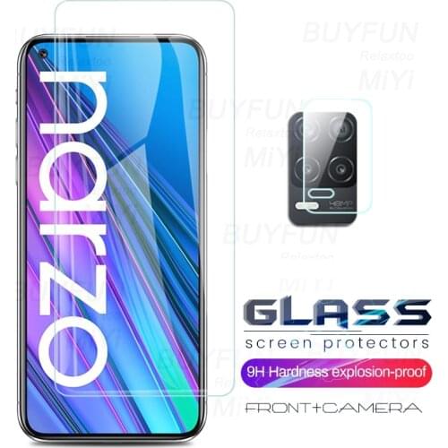 1to2 camera protective glasses for realme narzo30 5g 2021 6.5'' smartphone screen protectors film guard realmi narzo 30 5g glass
