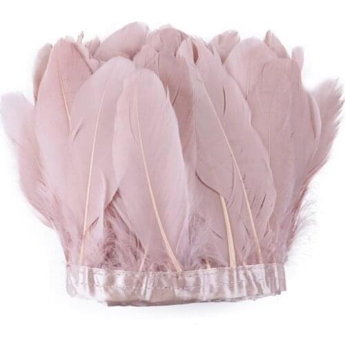 2Yard/Lot Pink Ostrich/Marabou/Turkey/Rooster Feather Trim Ribbon Wedding Dress Decorative Needlework Accessory Crafts Feathers