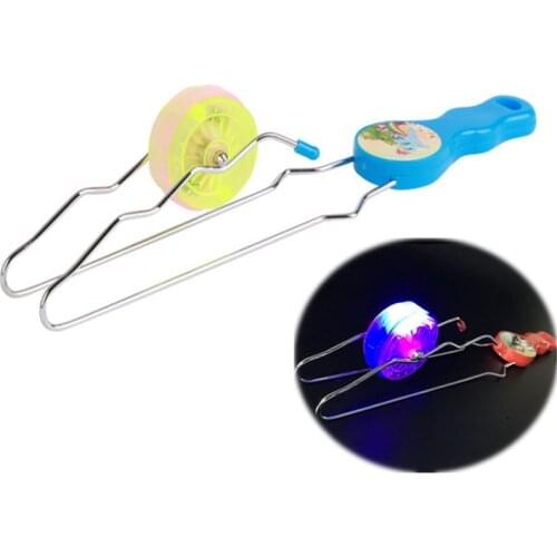 2018 Costume Leds Led Magic Gyro Fantasy Luminescent Double Track Spinning Top Flshing Gyroscope Yo-yo Toy Best Children Gift
