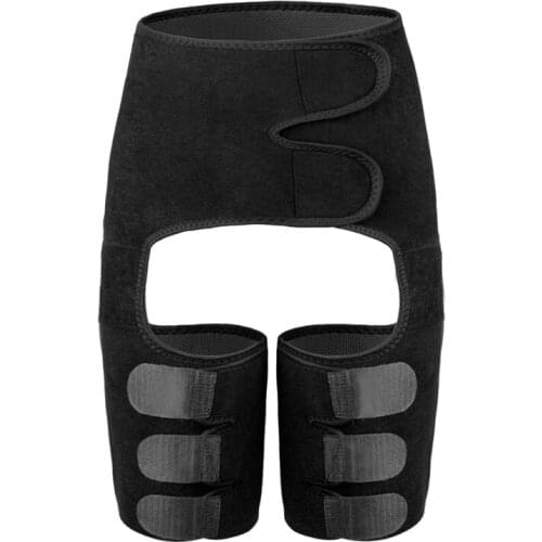 3 in 1 Women Hot Sweat Slim Thigh Trimmer Leg Shapers Waist Trainer But Lifter Panties Fat Burning Neoprene Sauna Slimming Belts