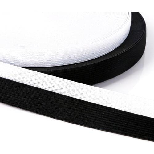 5Yard 12 Sizes(0.6-5cm) White Black Elastic Bands Spandex Ribbon Belt Trim for Sewing Short Skirt Trouse Garment Accessories