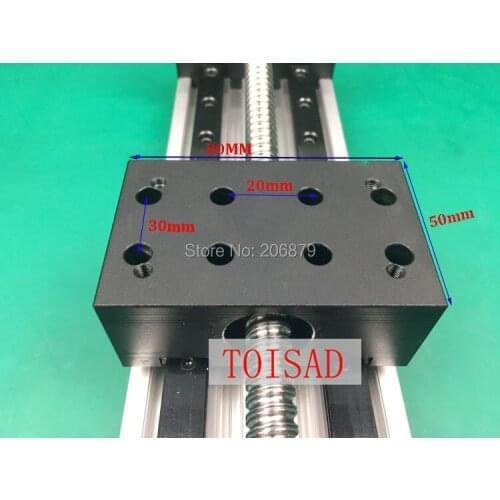 Free Shiped 1pc GX80 1204 Ballscrew 800mm Effective Travel Linear Guide without Motor(6.35mm bore)+2pcs 6.35mm bore coupling