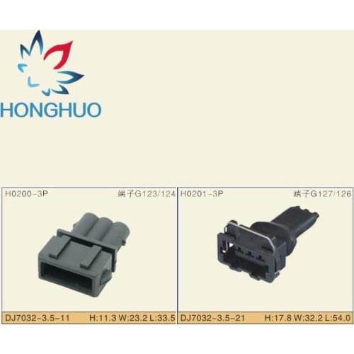 Free shipping 5pcs 3pin for auto wire harness connector, waterproof male female connectors 357972763 357 972 763