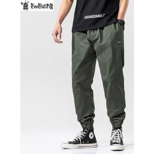Trend Style Men Casual Pants Spring Autumn Mens High Street Solid Color Wild Trousers Straight Pencil Pants Male