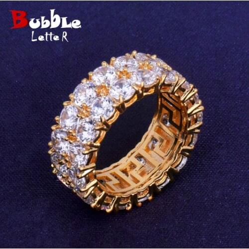 Bubble letter Gold Rings For Men
