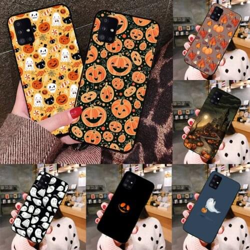 Little ghost with halloween pumpkin Phone Case For Samsung galaxy S 21 20 10 8 A 51 71 50 21s 70 40 20 20e note 10 plus Ultra