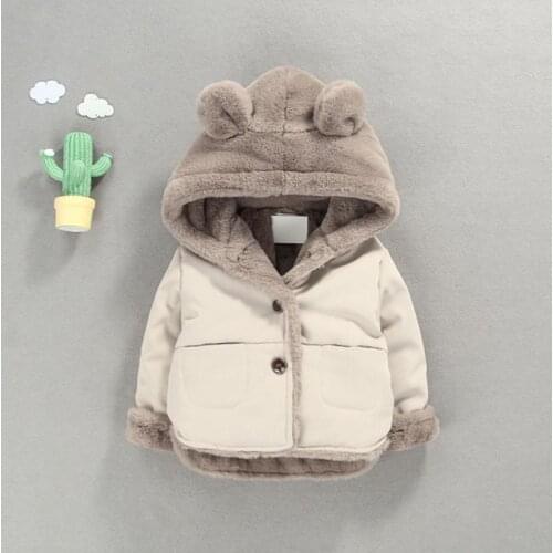 Baby Cotton Padded Jacket 2021 Winter New Boys Clothing Thick Cotton padded Jacket Childrens Baby Warm and Velvet Winter Jacket