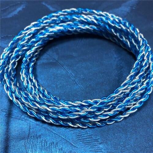 Diy earphone wire 7n single crystal copper plated silver wire 4 share 2meters