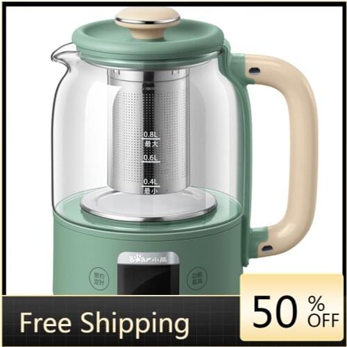 Green Kettle Electric Water Boiler Teapot Coffee Pot Hot Water Camping Electronic Travel Teapot Hervidor De Agua Teapot Glass
