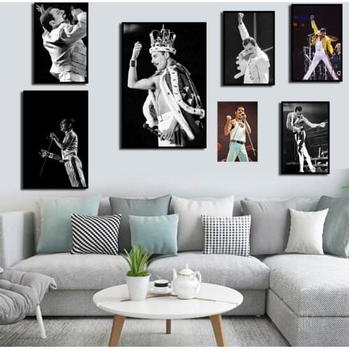 Freddie Mercury) 1986 Queen Legend Singer Poster Canvas Painting Wall Art Modern Living Room Home Decoration