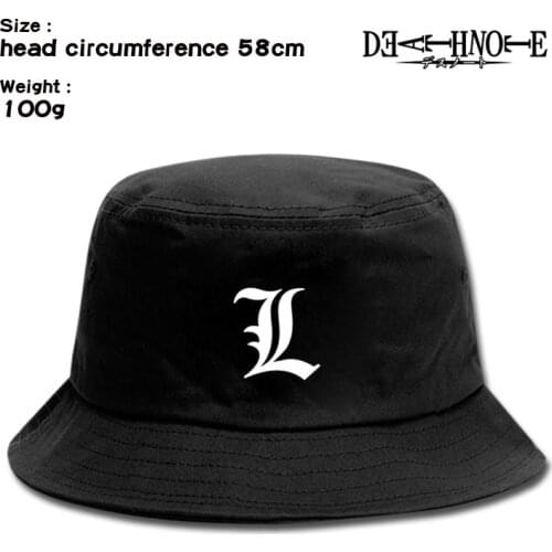 Anime Death Note Logo canvas hat new popular fishermans hat Fashionable new screenprinting cap