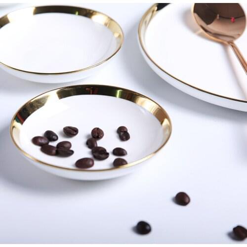 Ceramic Taste Dish Phnom White Porcelain Small Plate Mini Soy Sauce Seasoning Nut Saucer Tableware Household Kitchen Supplies