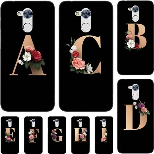For Huawei Honor 6A Honor 5C PRO DLI-TL20 DLI-AL10 6 A 5.0" Case Cute Lovely Cartoon Flowers Black Letters Soft TPU Cover