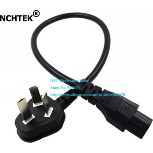 NCHTEK AU 3Pin Male Plug to IEC 320 C5 Female Short Laptop AC Power Portable Cable About 30CM/Free Shipping/2PCS