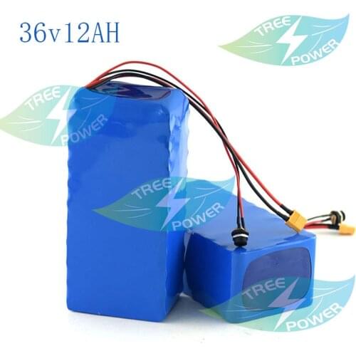TP 36 Volts Rechargeable 18650 cell lithium ion batteries pack 36V 12Ah for Ebike electric bike escooter+2A charger