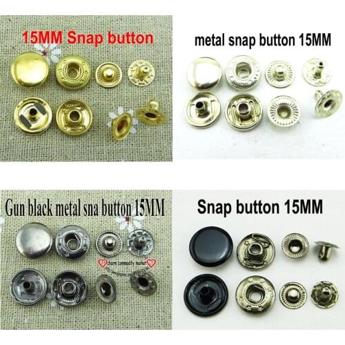 Promotion 20PCS 15MM Decorative handbag Buttons Metal Coat Snap Button Sewing Clothes Accessory Garment Fits SMB-010