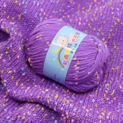 Hand-woven High Quality Baby Cotton Cashmere Yarn For Hand Knitting Crochet Worsted Wool Thread Colorful Eco-dyed Needlework