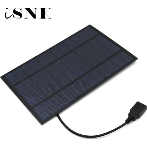 Solar Panel 6V 2.5/4.2/7W Output USB Solar Cell Outdoor 18650 Battery Charger USB Female Port 6 V Charge Regulators
