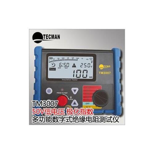 Fast arrival TECMAN TM3007 genuine digital high voltage insulation resistance tester/megohmmeter (1000V)