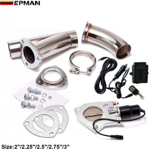 2" Or 2.25" Or 2.5" Or 2.75" Or 3" Exhaust Cutout Electric Dump Y-PIPE Catback Cat Back Turbo Bypass Steel For BMW E46 EP-CUTOUT