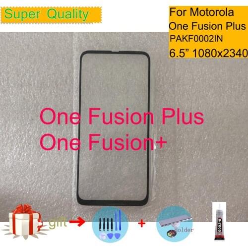 Replacement For Motorola Moto One Fusion Plus Touch Screen Front Outer Glass Panel Lens One Fusion+ PAKF0002IN LCD Front