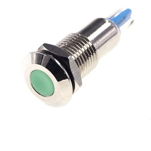 1pc LED Metal Signal Lamp12mm Waterproof Indicator Light 3V/6V/12V/24V/110V/220V Red Green Yellow Orange Blue White