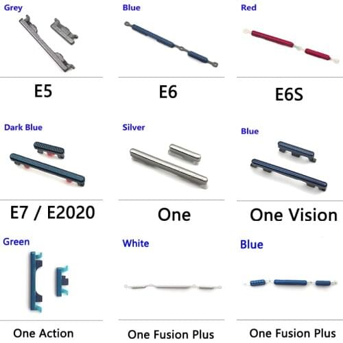 10PCS Power On Off Volume Side Button Flex Cable For Motorola E6S E6 E5 E2020 / For Moto One Vision X Play Replacement Parts