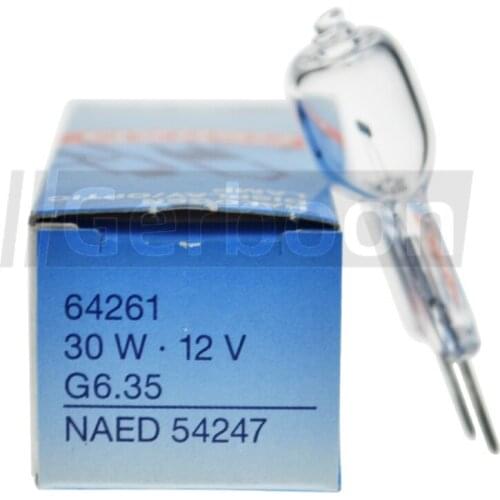 64261 30W 12V G6.35 3300k 750lm NAED 54247 Optical Instrument Crevice Light Slit Lamp Microscope Halogen Tungsten Lamp Bulb