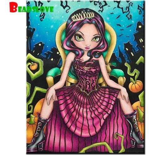 Big eye angel 5d diy diamond painting full square/round drill mosaic picture of rhinestones Diamond embroidery Cartoon girl