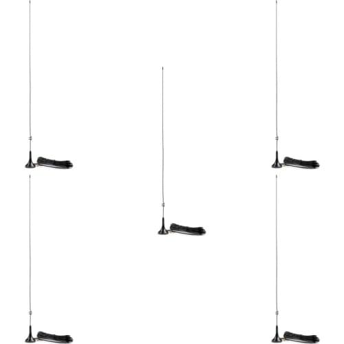 Artudatech 5Pcs UT-108 SMA-Female DUAL BAND Magnet Radio Antenna For Kenwood TK3107 For Baofeng UV5R For TYT