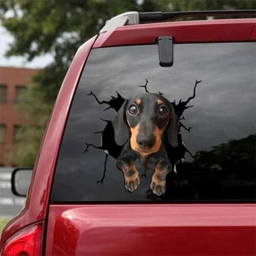 20*30cm Fashion Car Stickers 3D Stereo Anime Funny Creative Personality Dog Simulation Stickers Car Styling Accessories