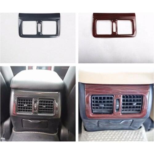 Free Shipping 1pcs ABS Carbon fiber grain rear air conditioning outlet decoration cover for 2010-2016 Toyota REIZ