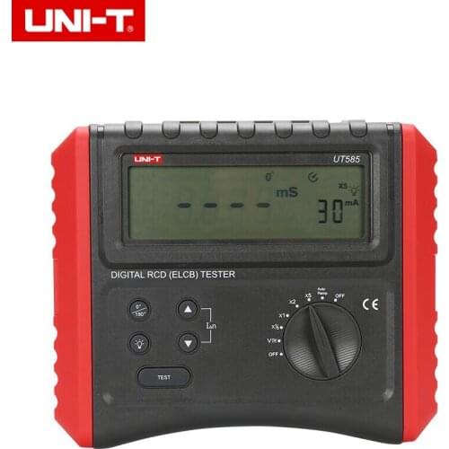 Digital RCD (ELCB) Tester Leakage Protection Switch Tester Battery Powered AC Voltage Test UNI-T UT585 Digital RCD (ELCB) Teste