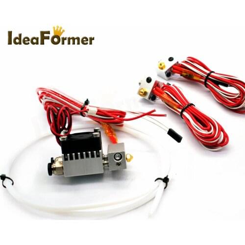 3D Printer Parts V6 Cyclops Chimera Print head 2 in 1 out + 2 in 2 out Extruder With PTFE Tube Remote Bowden Hot End Full Kit