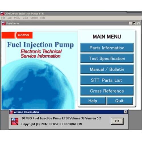 For Denso Fuel Injection Pump ETSI 5.20 [2017]