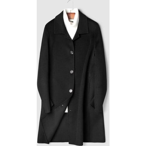 Double-side Woolen Autumn Winter Jacket Men 100% Wool Coat Streetwear Windbreaker Mens Jackets and Coats JLK18Z825 MY1781