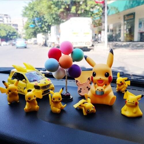 Pikachu PVC Action Figure Toy Cartoon Pokemon Figurine Doll Collection Model Toys For Kid Christmas Birthday Gift Car Cake Decor