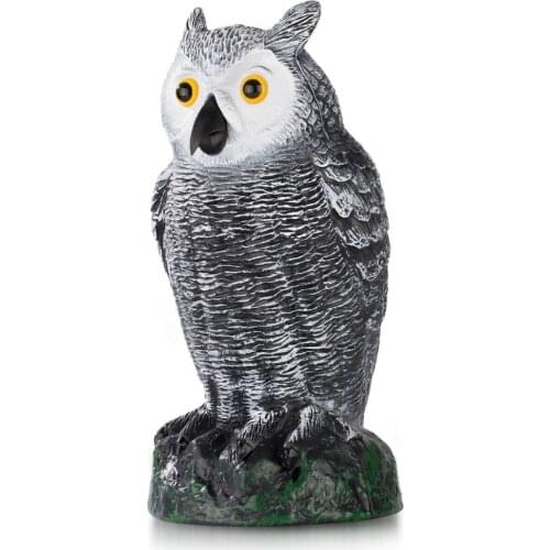 Fake Owl Scarecrow Decoy Outdoor Owl Hunting Ornament Garden Decor Pest Bird Repellent Protector For Garden Field Lawn