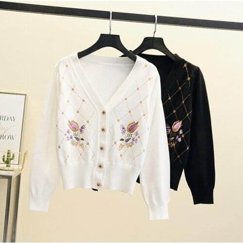 Cardigan Sweater Korean Fashion Y2k 2021 Autumn Winter Sweaters Long Sleeve Tops Cardigan Women Clothes Kawaii Knitted Clothing