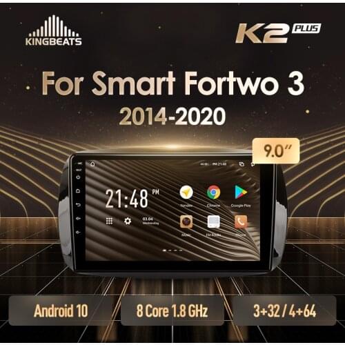 KingBeats Android 10 Octa-Core head unit HU 4G in Dash Car Radio Multimedia Video Player Navigation GPS For Mercedes Benz Smart Fortwo 3 C453 A453 W453 2014 - 2020 no dvd 2 din Double Din Android Car Stereo 2din