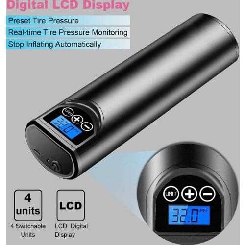 2000mAh Battery Air Compressor Car Portable Compresor Automatic Automobile Compressor LCD Screen Boat Pump De Aire Compresseur