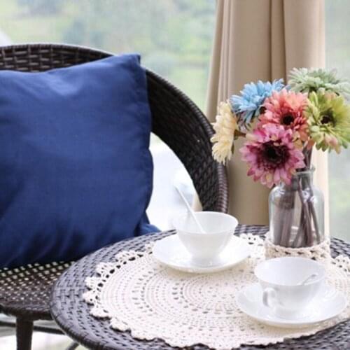 Lace Round Cotton Table Place Mat Dining Pad Cloth Crochet Placemat Cup Mug Tablecloth Tea Coaster Handmade Doily Kitchen Tool