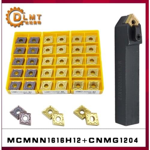 MCMNN1616H12 +10PCS CNMG Carbide Insert CNMG120404 CNMG120408 VP15TF UE6020 US735 External Turning Tool Bar MCMNN