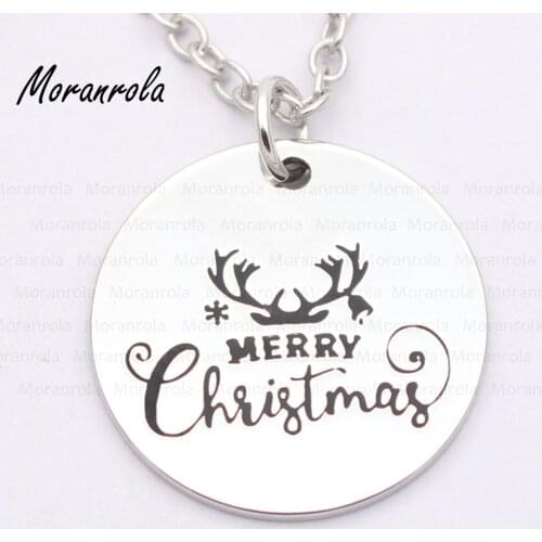 New arried "Merry Christmas "copper Necklace & Keychain charm Christmas gift Reindeer charm Reindeer Antlers necklace