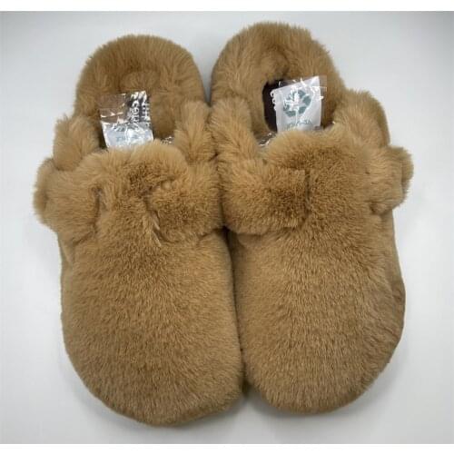 Fashion WomenS Slippers Soft High Imitation Mink Hair Slippers Flat Bottom Home Shoes Color Choice Support Customization