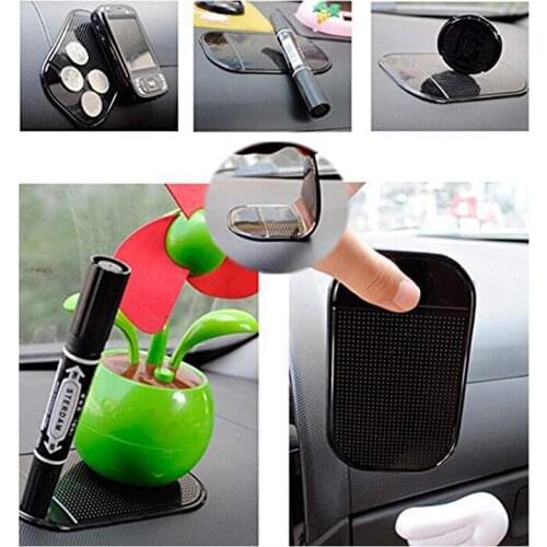 Anti-Slip Car Dash Sticky Gel Rubber Pad Silicone Non-Slip Vehicle Car Dashboard Cell Phone Mount Holder Adhesive Mat